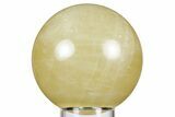 Polished Honey Calcite Sphere - China #359522-1